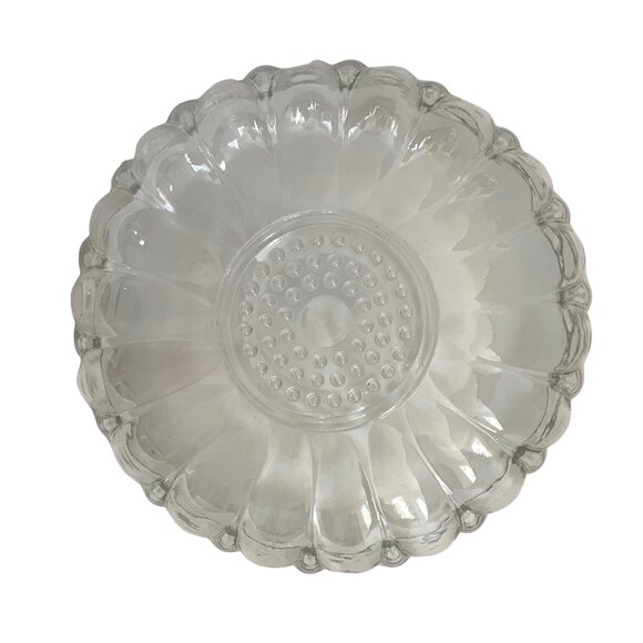 Vintage Glass Daisy Serving Bowl - Picture 6 of 7